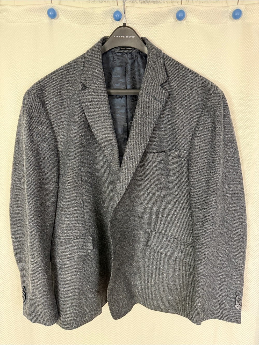 Joseph Abboud Charcoal Textured Sport Coat 50R Slim Fit